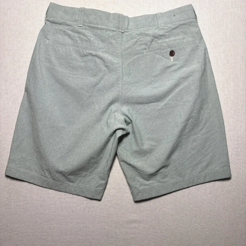 J‎ Crew Stretch Chino Shorts Mens Size 31  Mint Green 9 in Flat Front